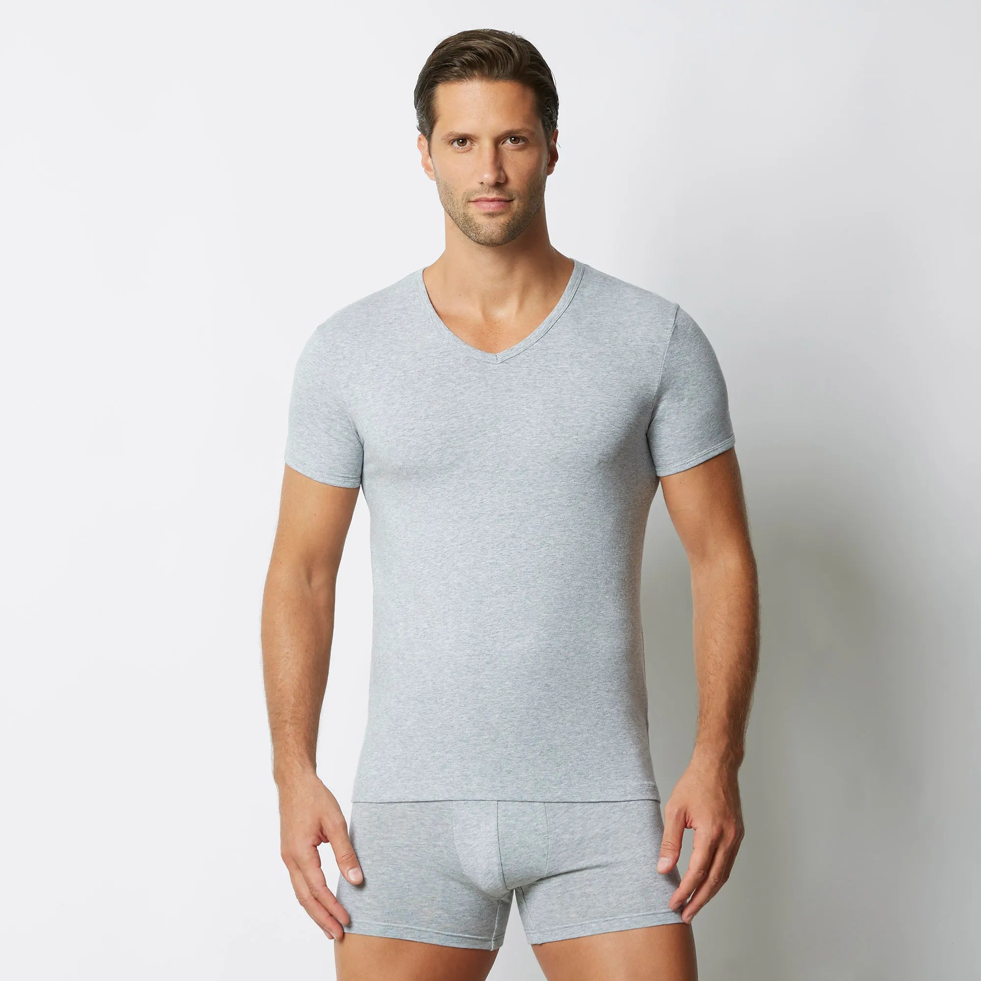 SIMPLY II - T-shirt me mëngë të shkurtra dhe jakë V