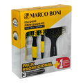 Professional Kit: 3 Thermal Ceramic Hair Brushes + 1 Detangling Paddle Hair Brush – Ø 12 / Ø 19 / Ø 28