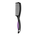 Hair Comb with Rubberized Handle