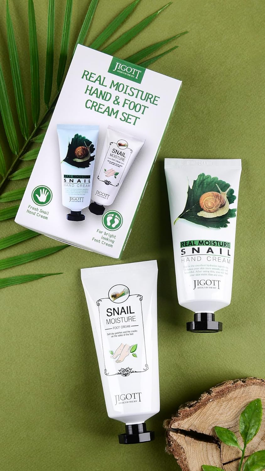 Jigott Snail Real Moisture Hand & Foot Cream Set