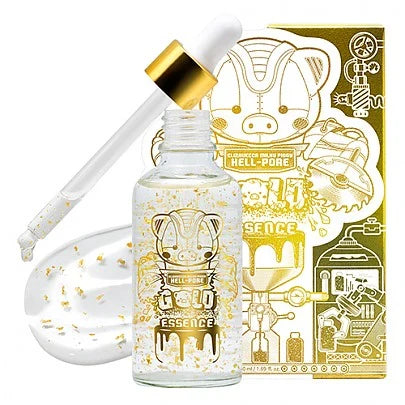 Elizavecca Milky Piggy Hell-Pore Gold Essence – Brightening & Hydrating Essence with Gold, Niacinamide + Hyaluronic Acid for a Smooth, Radiant Look