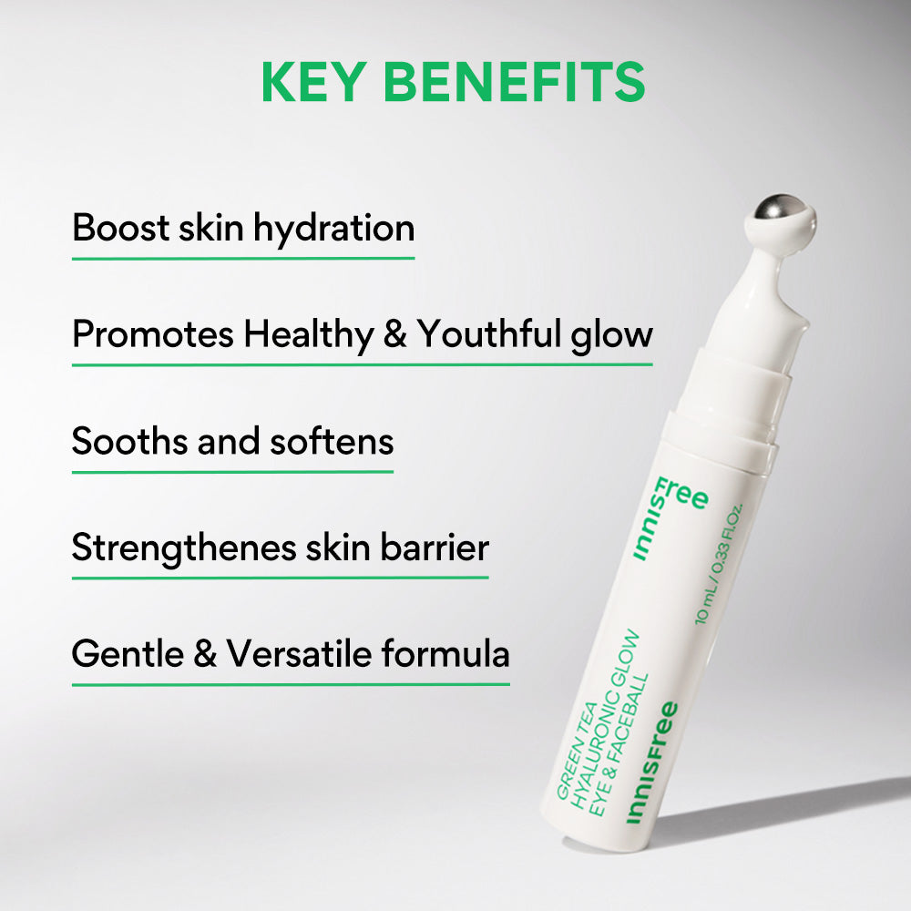 Innisfree - Green Tea Hyaluronic Glow Eye & Face Cream
