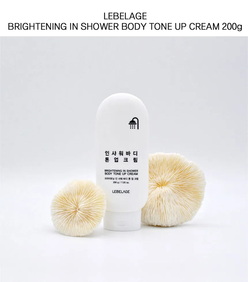LEBELAGE Brightening In Shower Body Tone Up Cream – In-Shower Body Cream for Instant Tone-Up Glow, Even-Looking Skin & Lasting Hydration