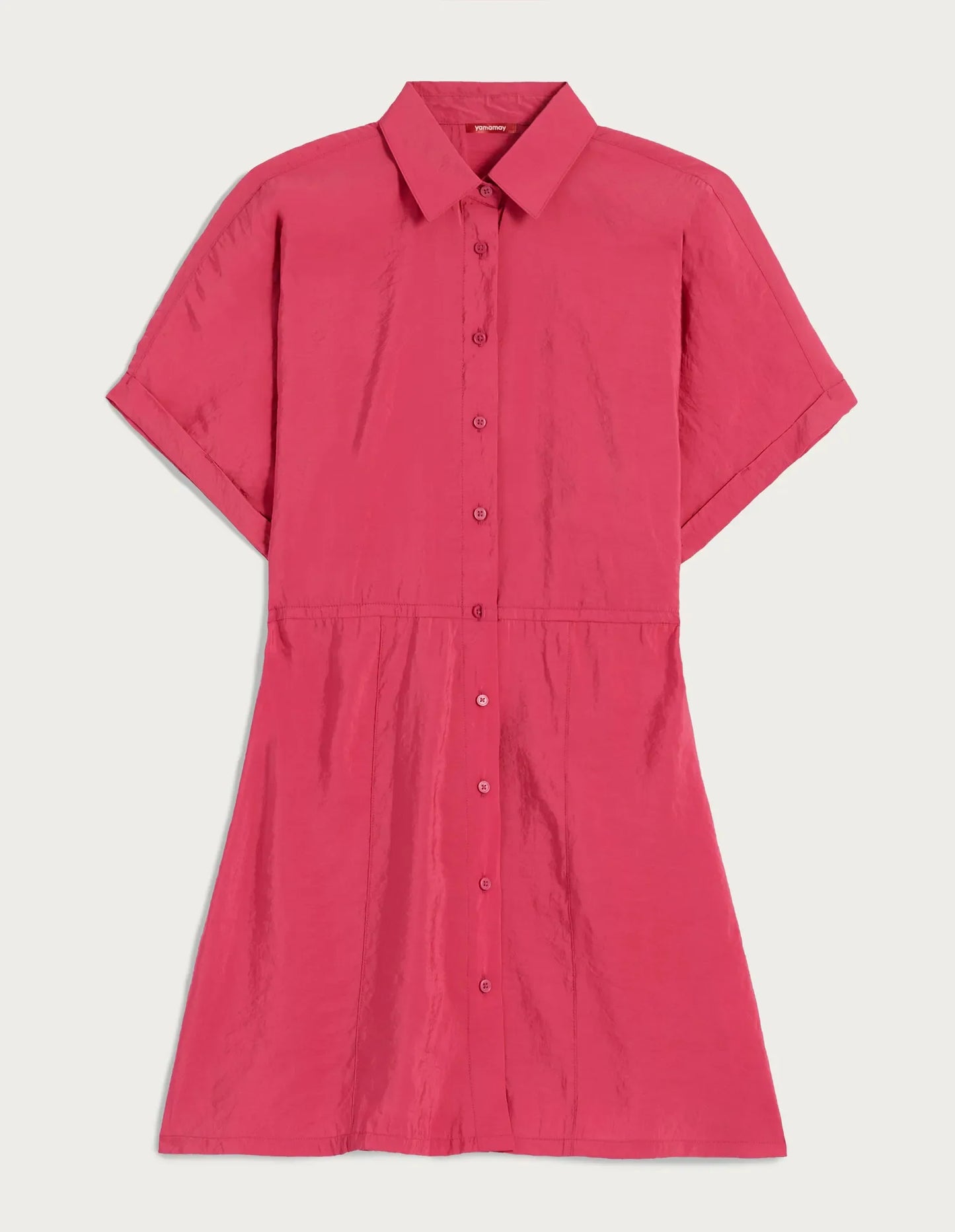 Short-sleeved Shirt Cut Dress - Summer Glam