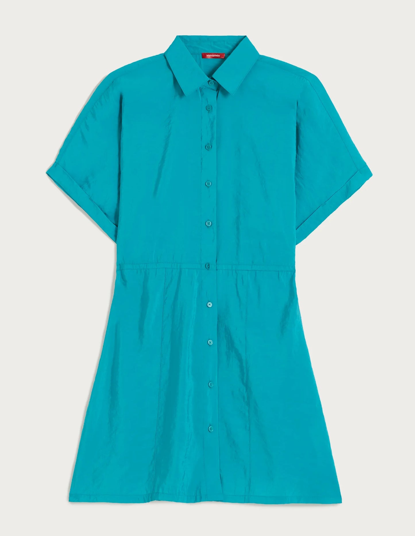 Short-sleeved Shirt Cut Dress - Summer Glam