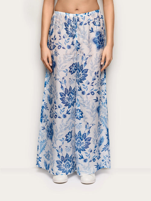 Greta Silk Blend - Pantallona të gjata për femra