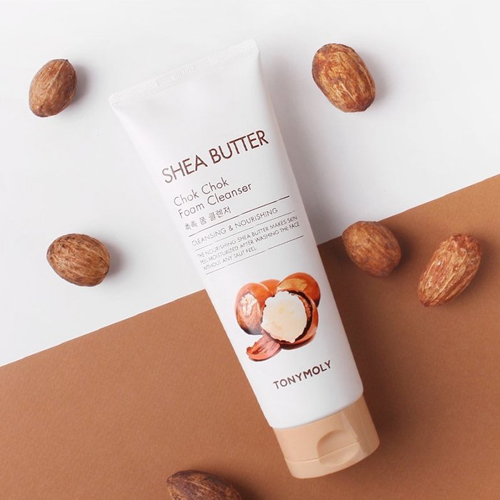 TONYMOLY Shea Butter Chok Chok Foam Cleanser – Rich Creamy Foam Cleanser for Soft, Clean, Hydrated Skin