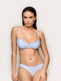 Seersucker - Reçipeta bikini bralette me mbushje për femra