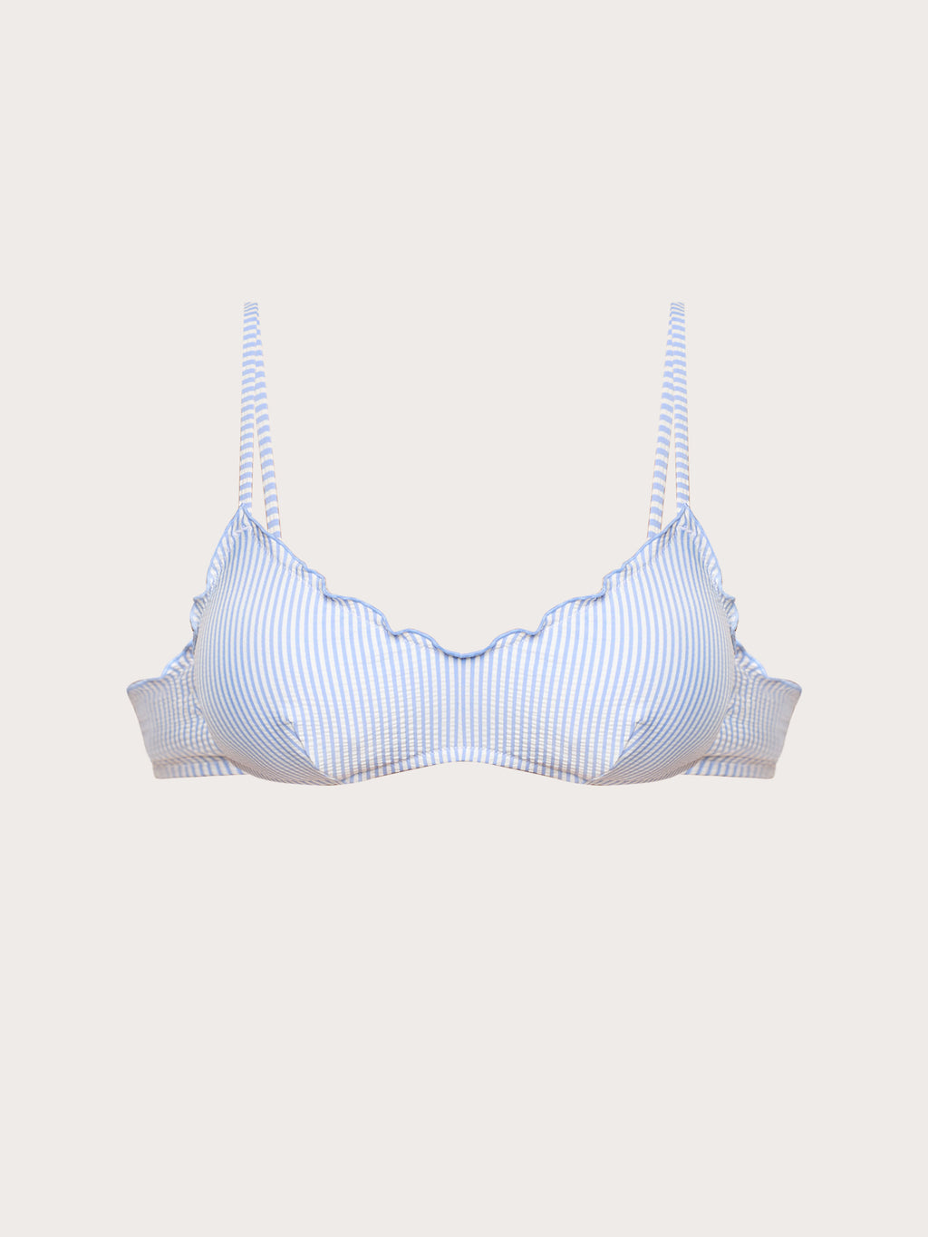 Seersucker - Reçipeta bikini bralette me mbushje për femra