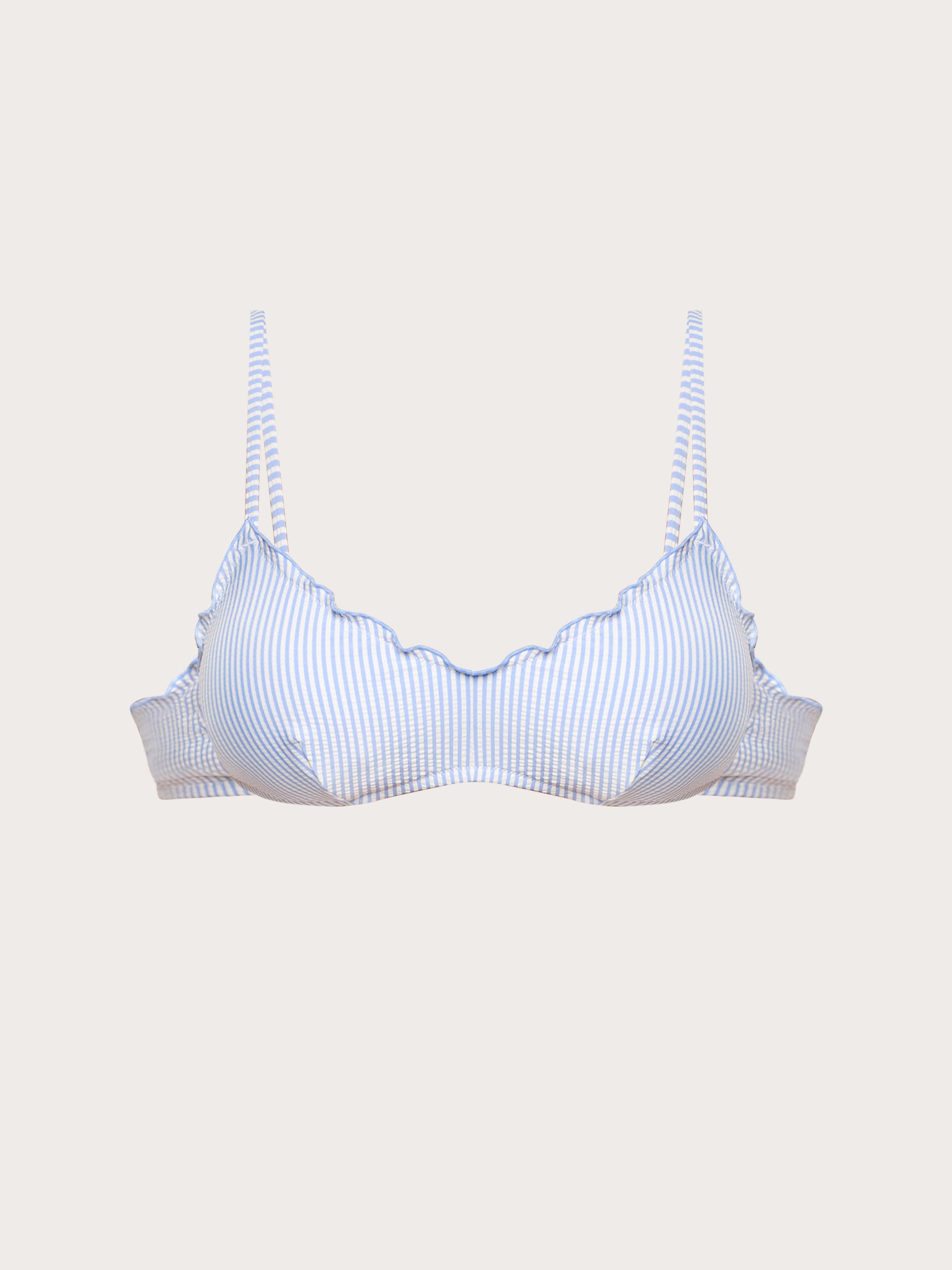 Seersucker - Reçipeta bikini bralette me mbushje për femra