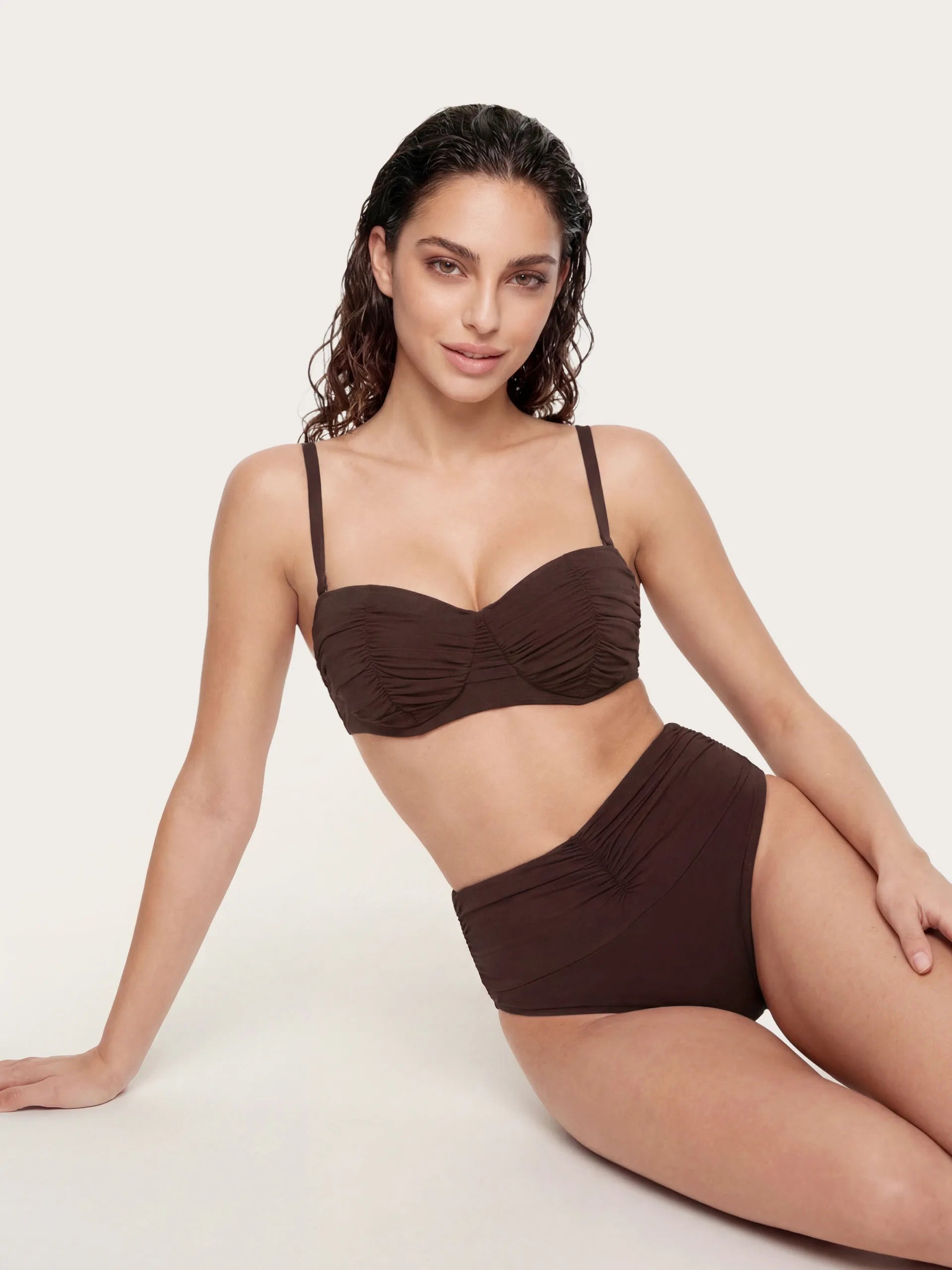 recipeta plazhi per femra kafe yamamay iconic bandeau me mbushje kupa