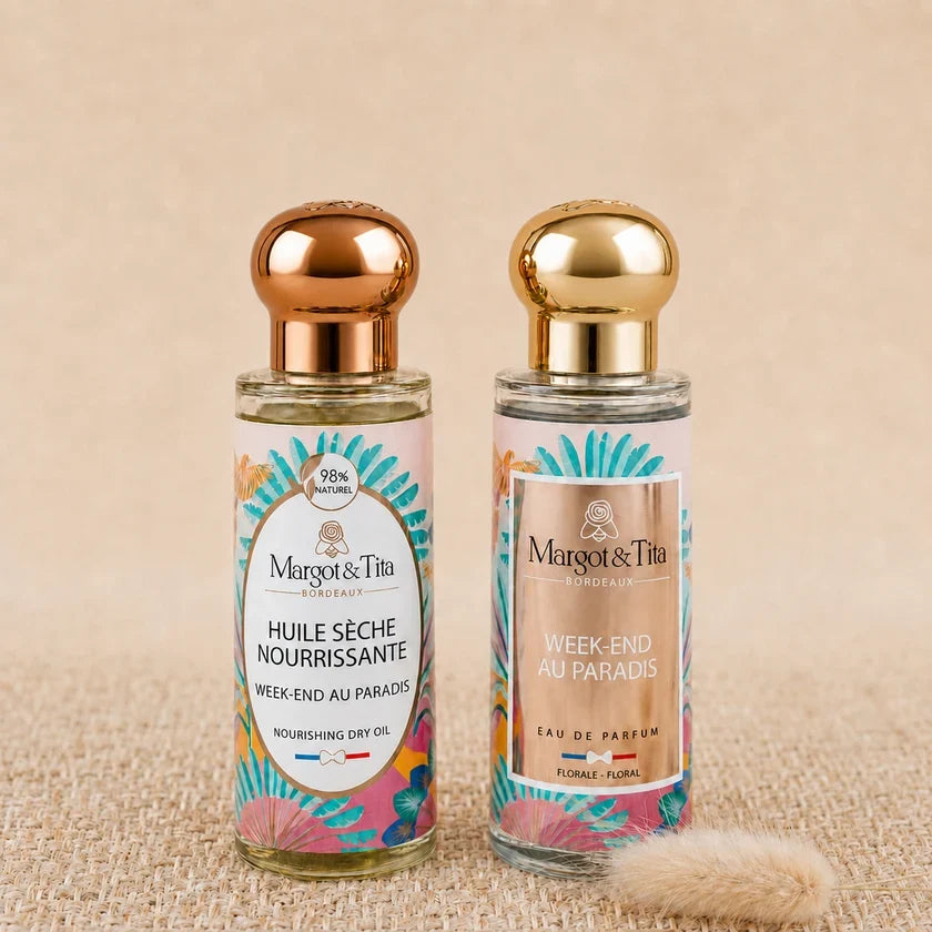 Margot & Tita Week-end au Paradis – Set vaj i thatë + parfum, 2 × 30 ml