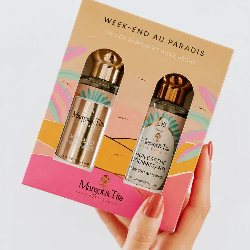 Margot & Tita Week-end au Paradis – Set vaj i thatë + parfum, 2 × 30 ml