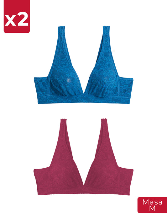 STRETCH LACE - Set Reçipeta Bralette - Size M