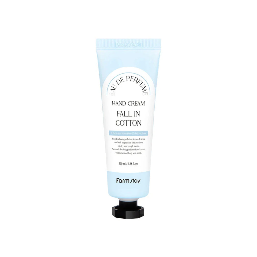 Farmstay Eau De Perfume Hand Cream Fall In Cotton – Softening Hand Cream for Smooth Hands with a Clean, Cozy “Cotton” Scent