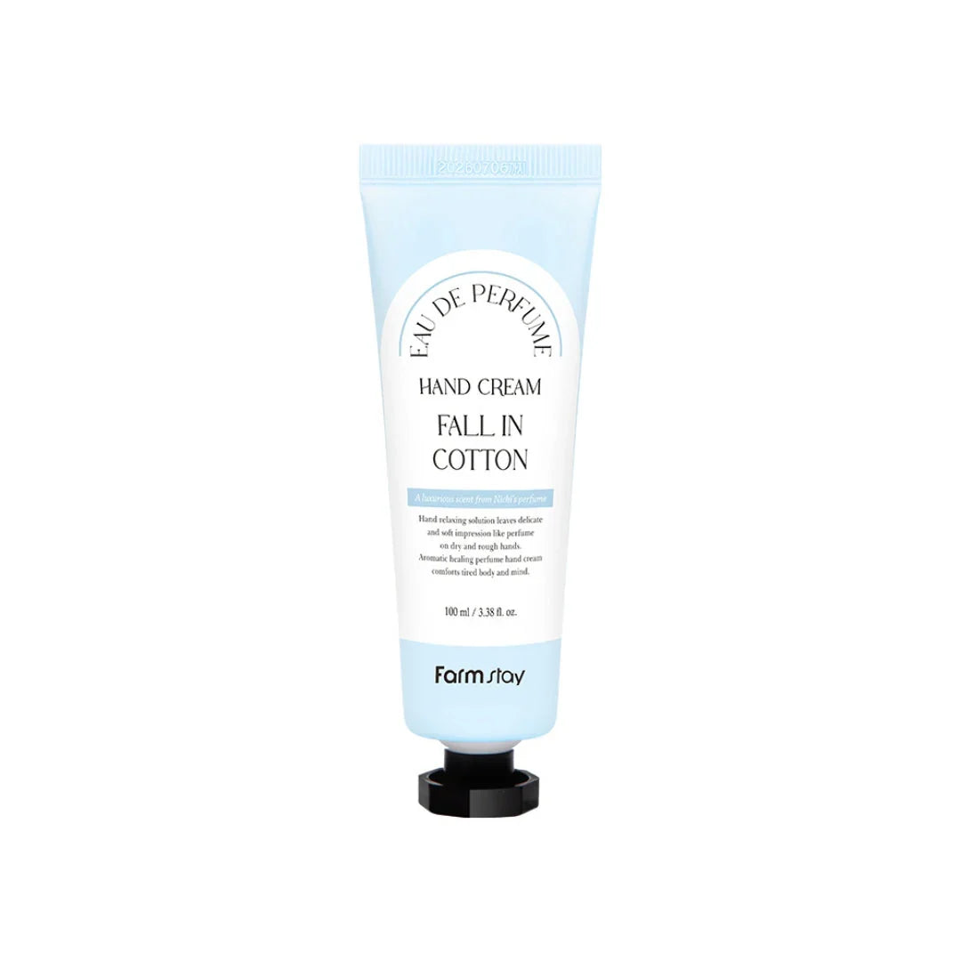 Farmstay Eau De Perfume Hand Cream Fall In Cotton – Softening Hand Cream for Smooth Hands with a Clean, Cozy “Cotton” Scent