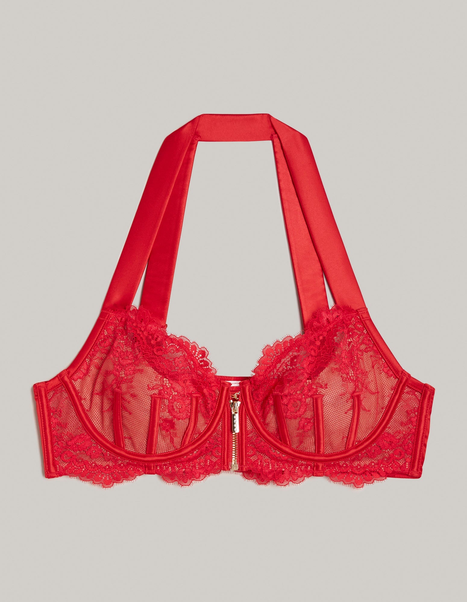 Bustier bra in different cup sizes - Unveil Red