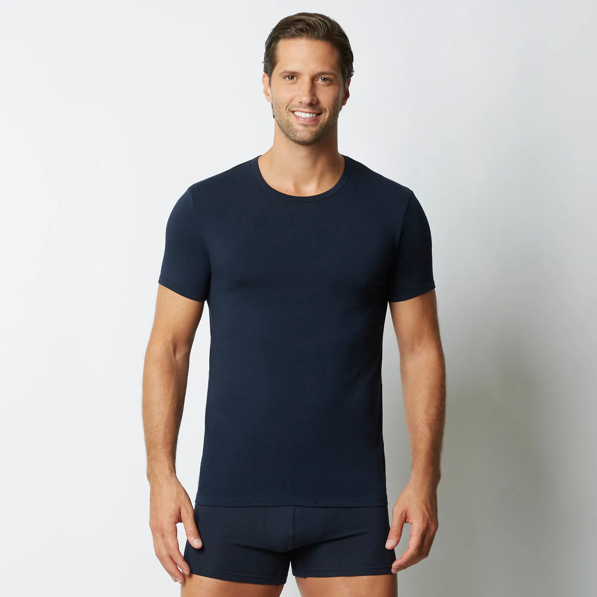 SIMPLY II - T-shirt me mëngë të shkurtra dhe jakë të rrumbullakët