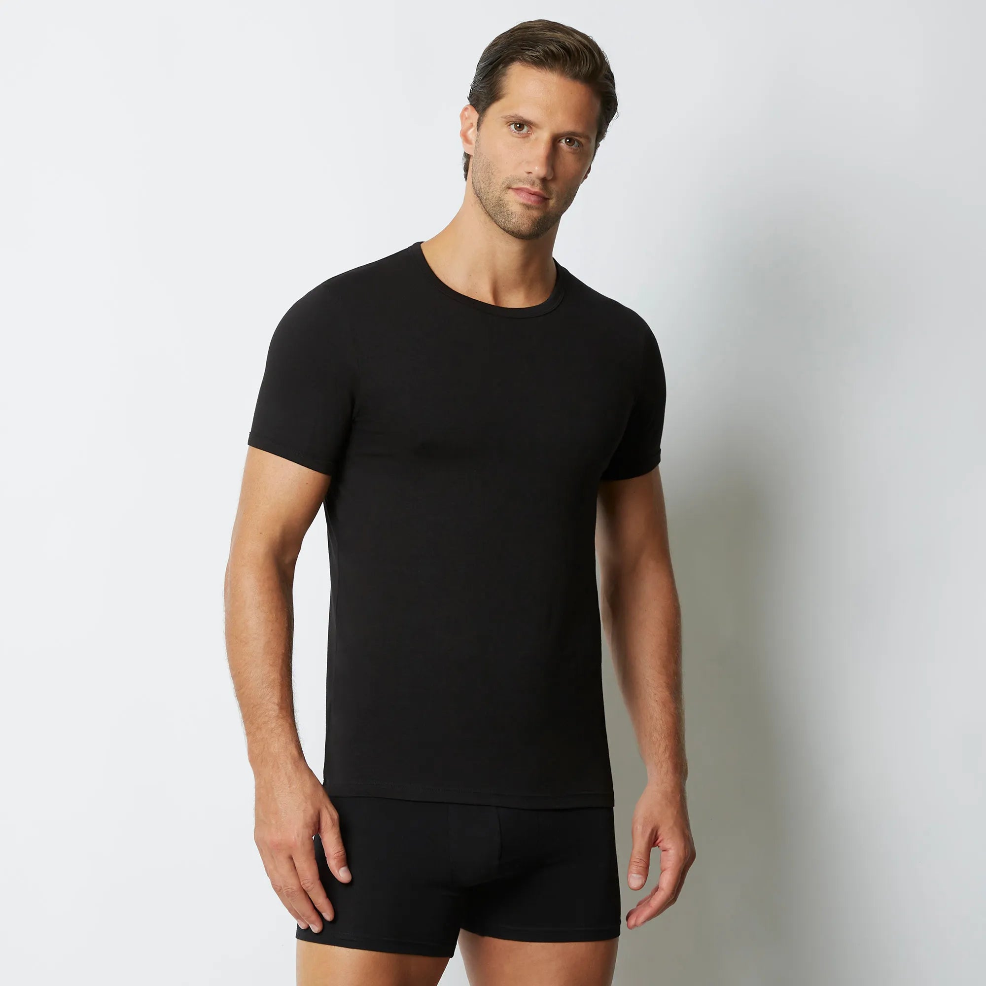 SIMPLY II - T-shirt me mëngë të shkurtra dhe jakë të rrumbullakët
