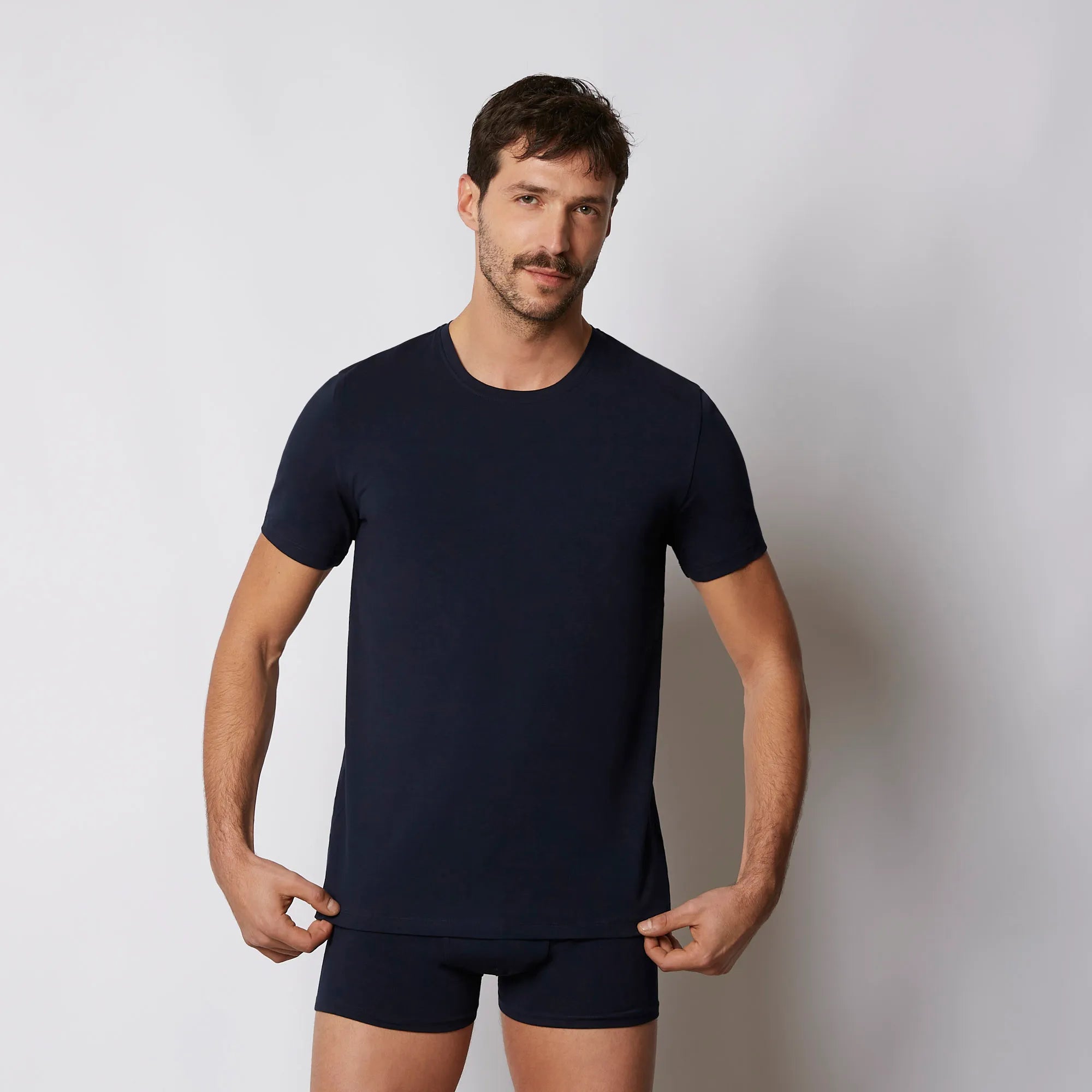 COTONE ANTIBATTERICO - T-shirt me mëngë të shkurtra dhe jakë të rrumbullakët