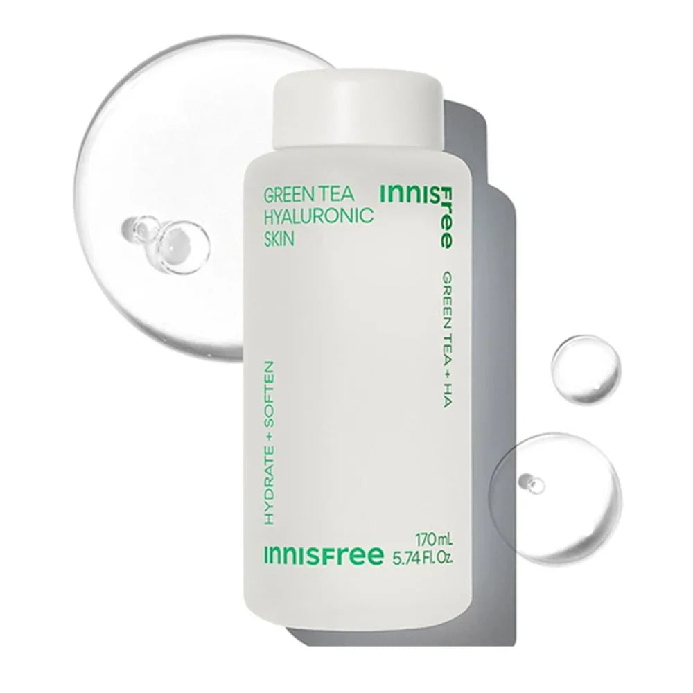 Innisfree Green Tea Hyaluronic Skin nga BASSKO për freskim dhe hidratim të lëkurës