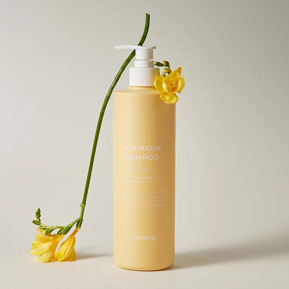 LaFerme Laminaria Shampoo 500ml (Pear & Freesia, White Musk, Pine & Eucalyptus) – shampo ushqyese me aroma natyrale për flokë të shëndetshëm nga Bassko.