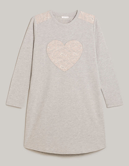Long-sleeve nightshirt - Warm Lace