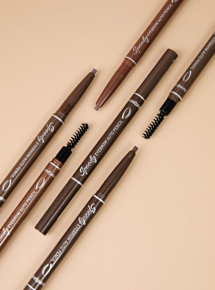 Peripera Speedy Eyebrow Auto Pencil – Auto Brow Pencil with Spoolie for Natural, Defined Brows