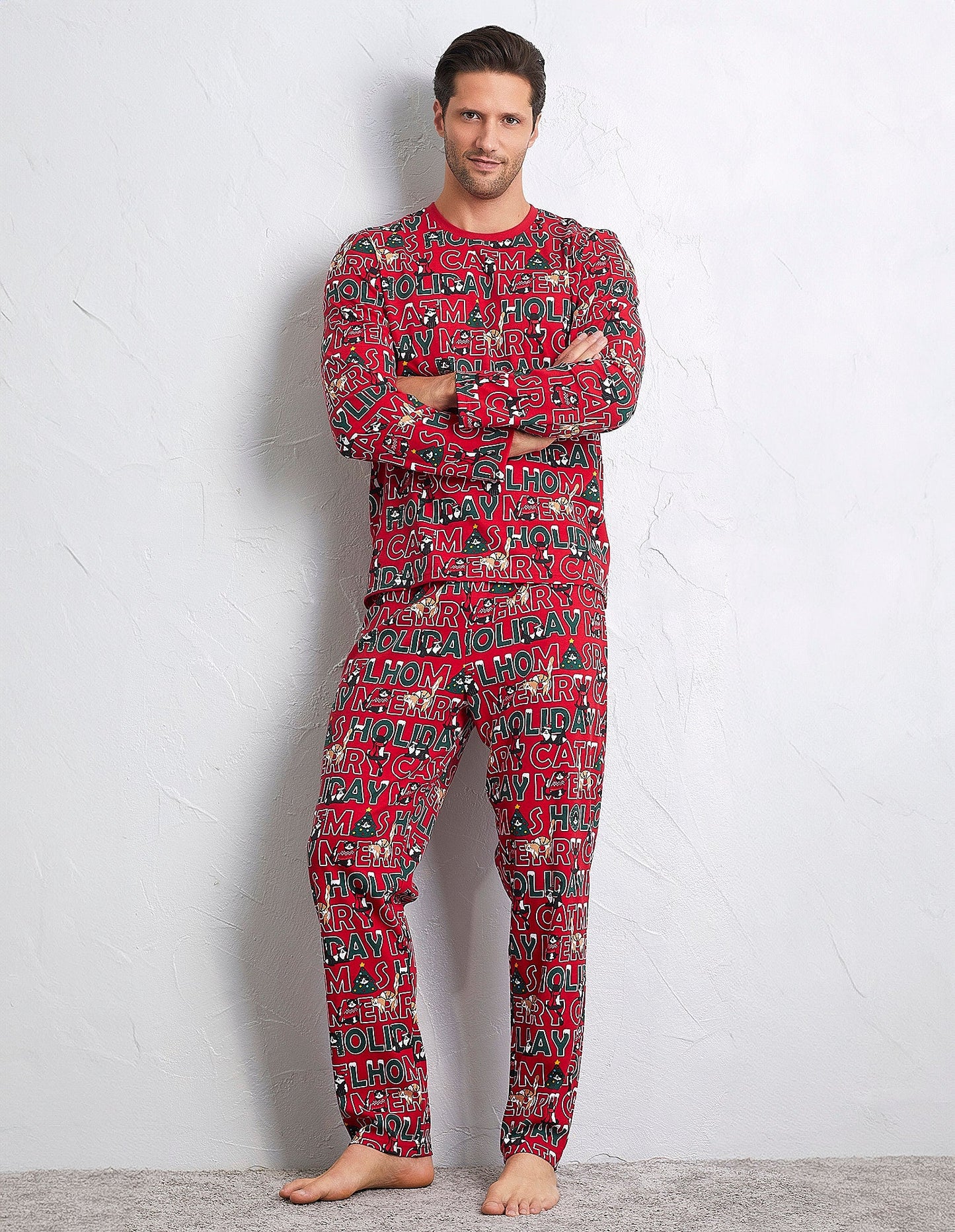 Merry Catmas Family - Man Pyjamas