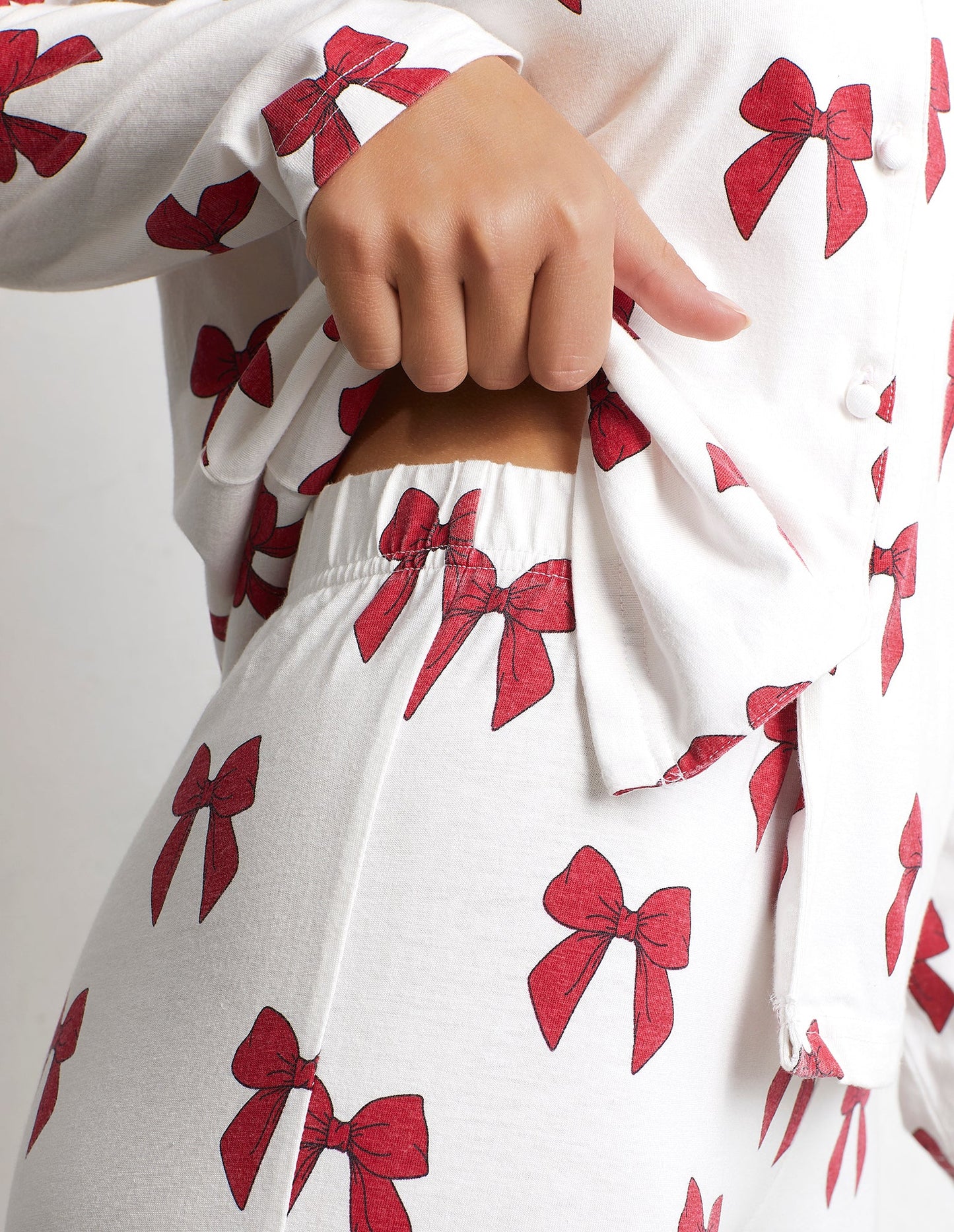 Bow Lover - Woman Long-Pyjamas with front opening