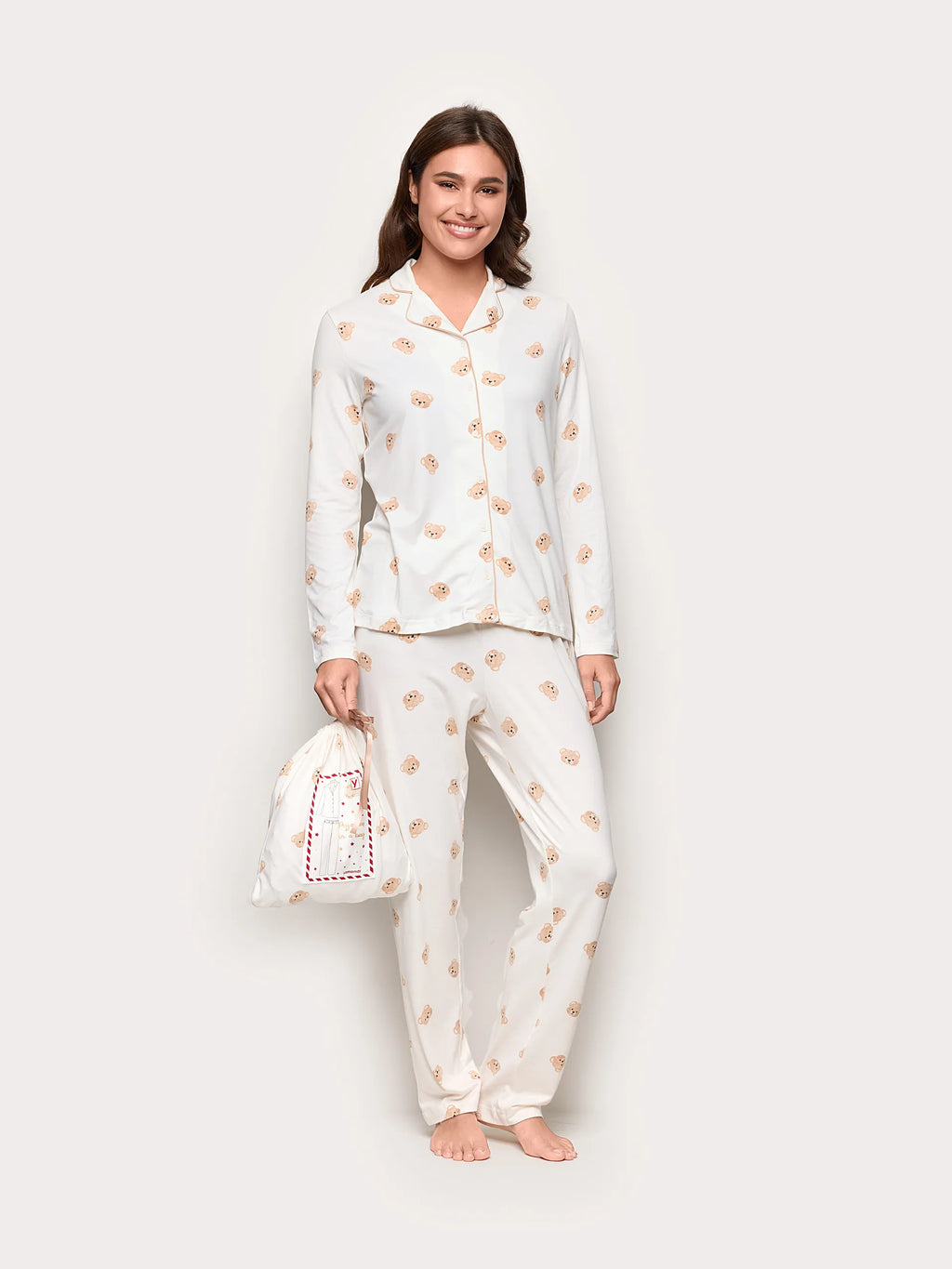 Yamamay Albania Long-Pyjamas with front opening | PPRD184005_128_01.jpg