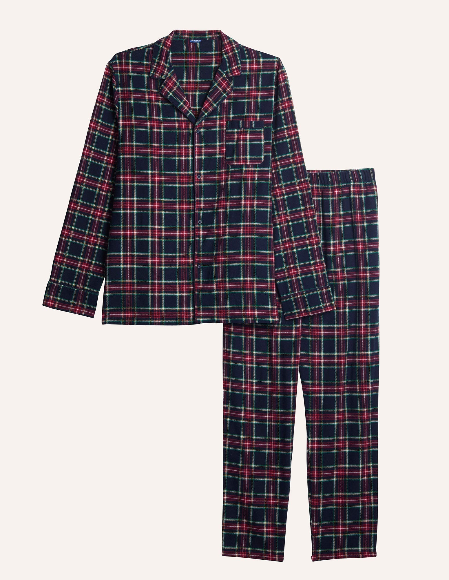 Tartan Family - Man Long-Pyjamas with front opening