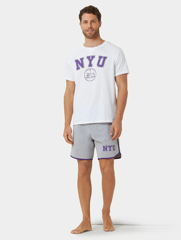 NYU - Pantallona te shkurtra stili Bermuda
