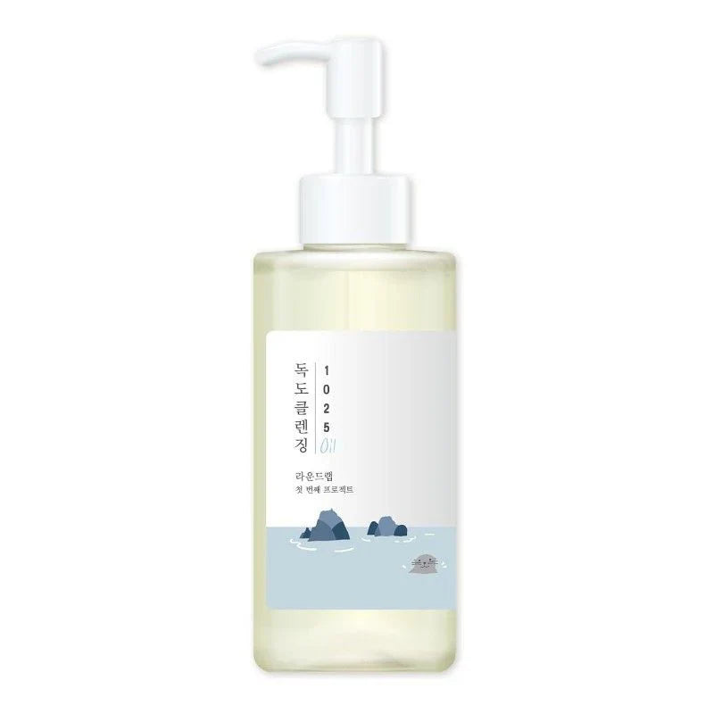 Round Lab 1025 Dokdo Cleansing Oil – vaj pastrues i butë dhe efektiv për lëkurë të pastër nga Bassko.
