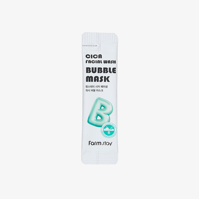 Farmstay Cica Facial Wash Bubble Mask – maskë me flluska pastruese dhe qetësuese për lëkurë të ndjeshme nga Bassko.