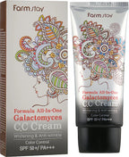 Farmstay Formula All-In-One Galactomyces CC Cream – krem CC multifunksional me galactomyces për mbulim natyral dhe kujdes të lëkurës nga Bassko.