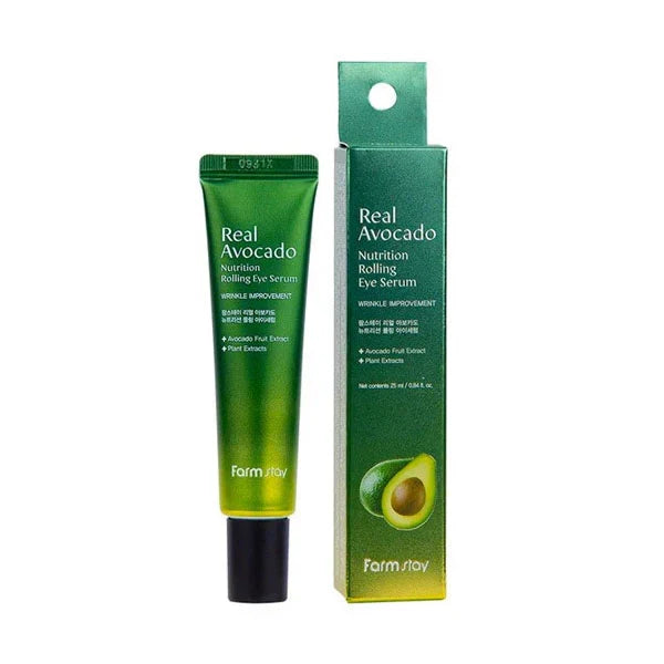 Serum për sy Farmstay Real Avocado Nutrition Rolling nga BASSKO – ushqen, hidraton dhe redukton shenjat e lodhjes rreth syve.