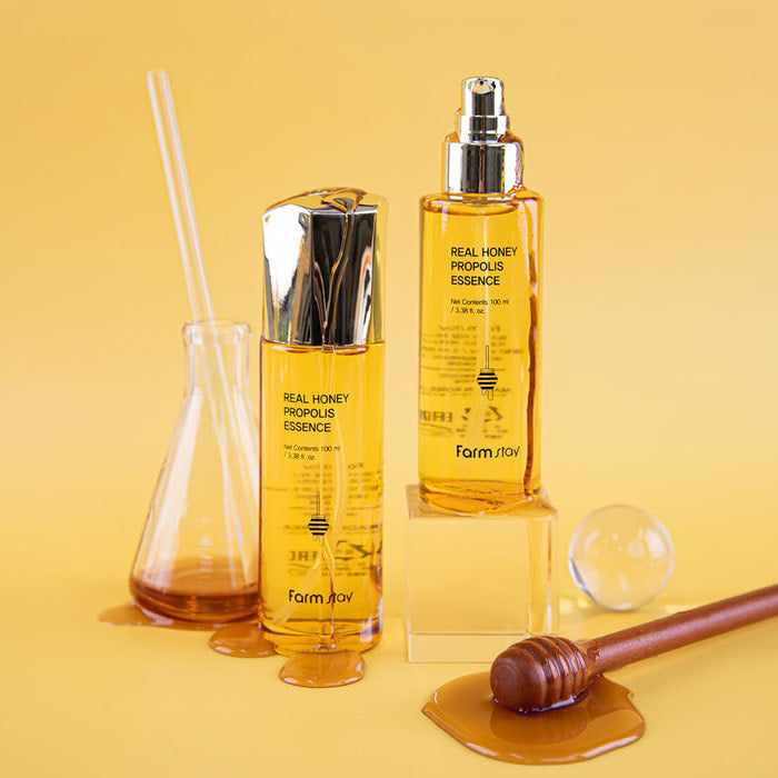Farmstay Real Honey Propolis Essence – esencë hidratuese dhe ushqyese me mjaltë dhe propolis nga Bassko.