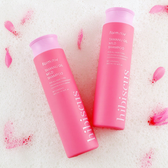 Farmstay Tamanu Oil Mild Shampoo Avocado & Hibiscus – shampo e butë ushqyese me vaj tamanu, avokado dhe hibiskus për flokë të shëndetshëm nga Bassko.