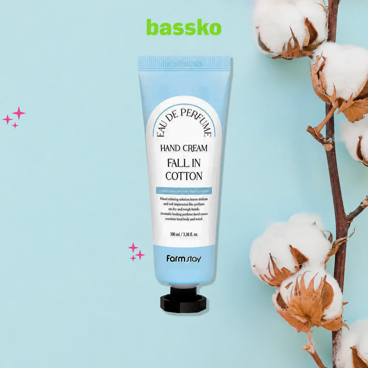 Farmstay Eau De Perfume Hand Cream Fall In Cotton – Softening Hand Cream for Smooth Hands with a Clean, Cozy “Cotton” Scent