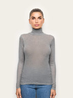 Light Cashmere Rib - Long-sleeve high neck T-shi