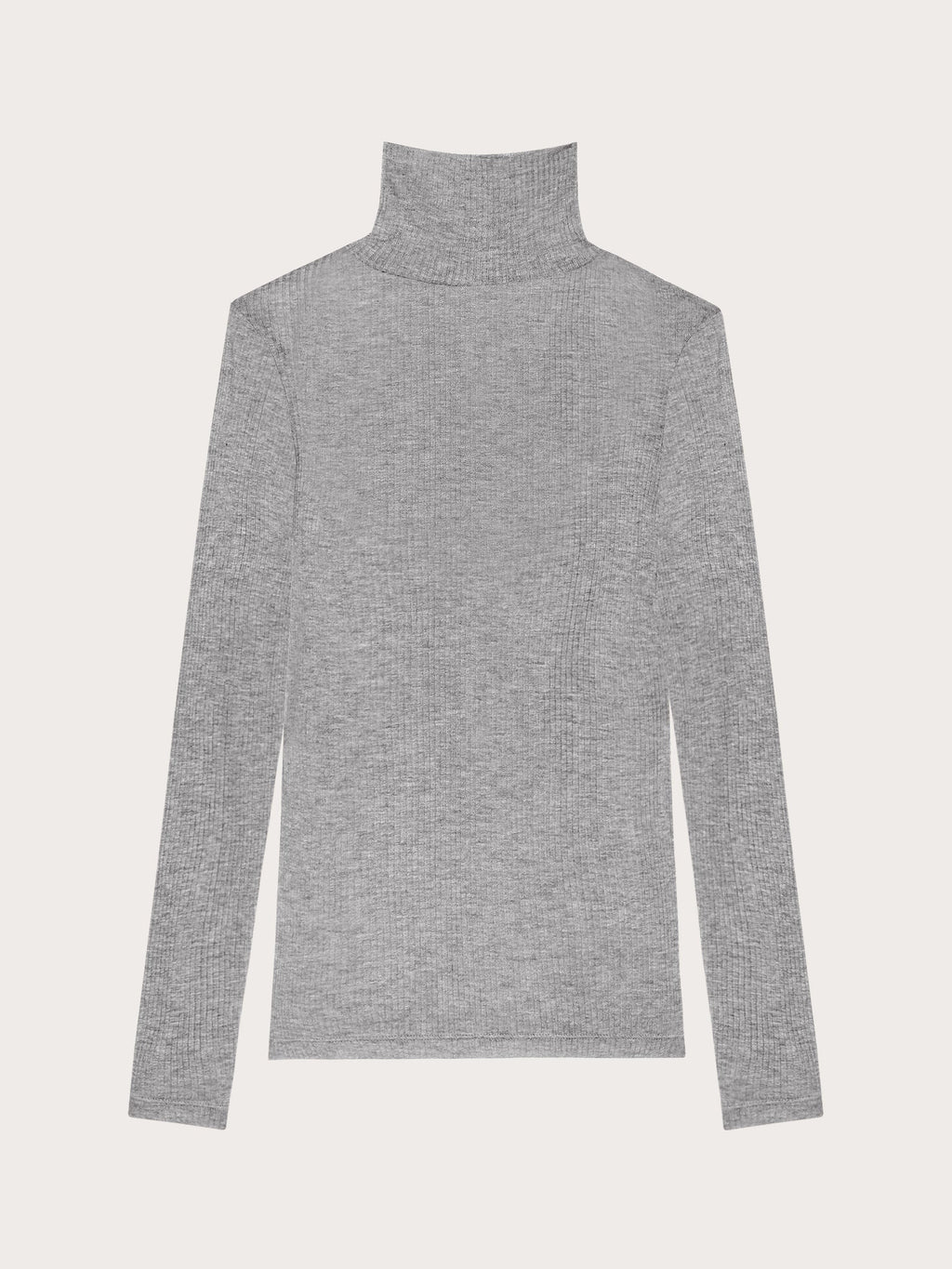 Light Cashmere Rib - Long-sleeve high neck T-shi