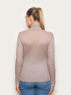 Light Cashmere Rib - Long-sleeve high neck T-shi