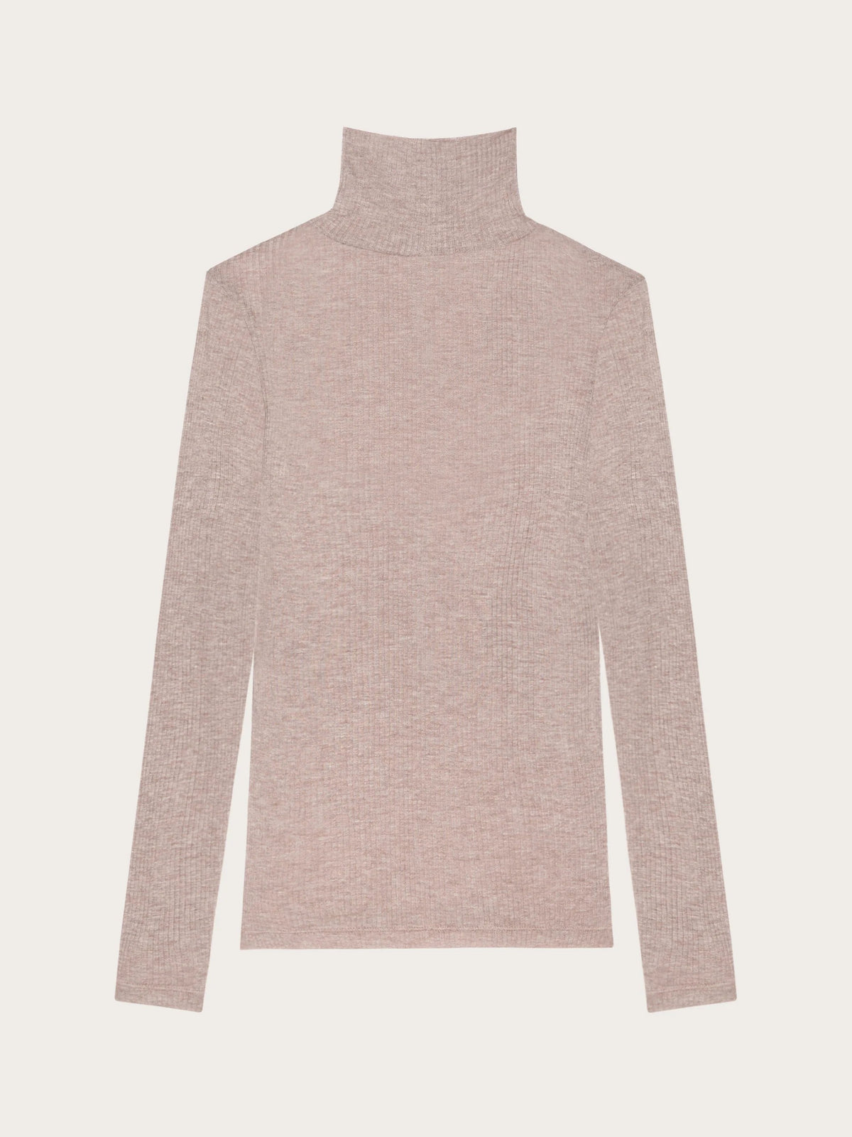 Light Cashmere Rib - Long-sleeve high neck T-shi