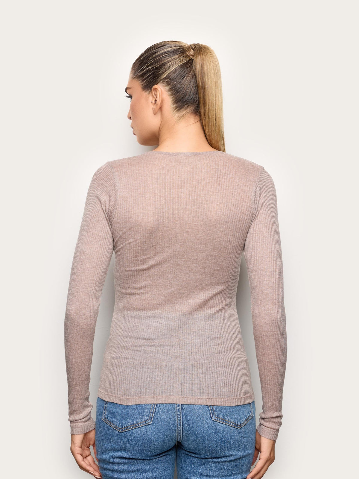 Light Cashmere Rib - Long-sleeve T-shirt