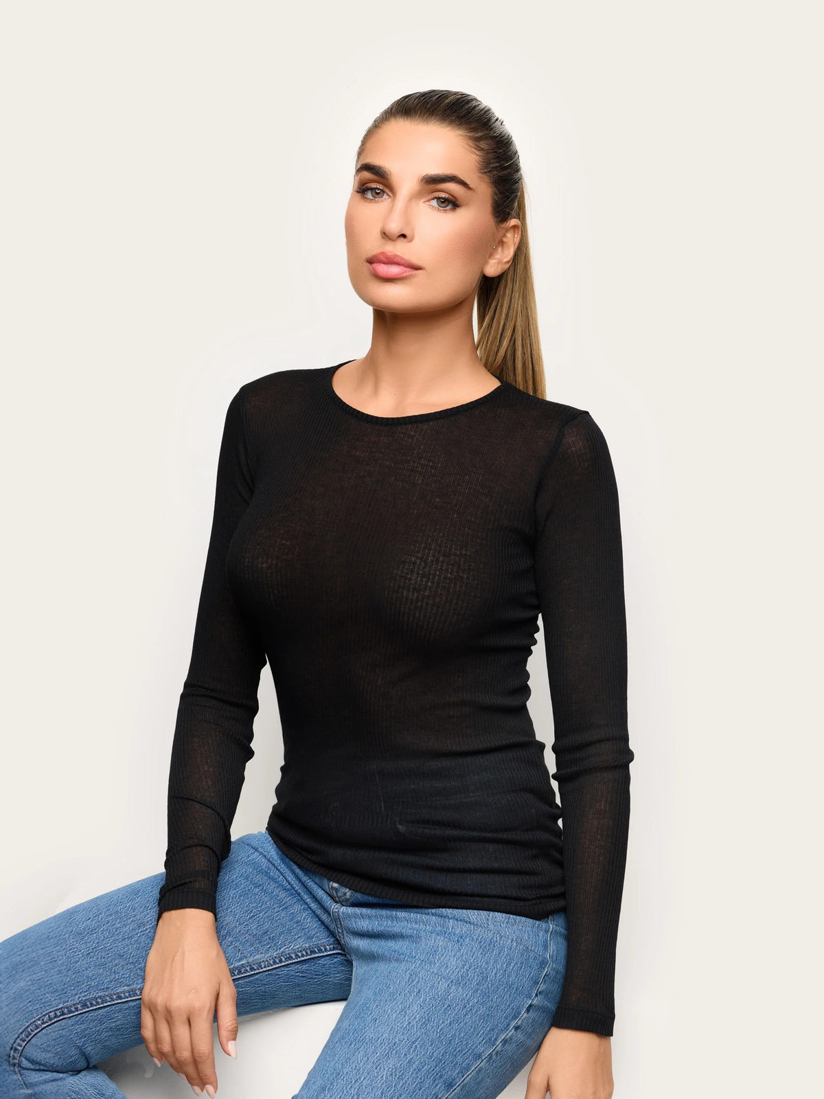 Light Cashmere Rib - Long-sleeve T-shirt
