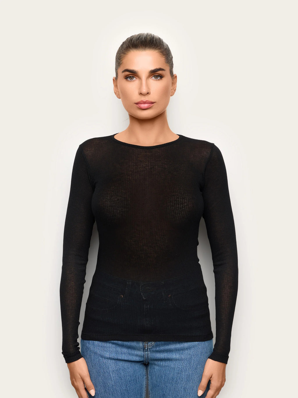 Light Cashmere Rib - Long-sleeve T-shirt
