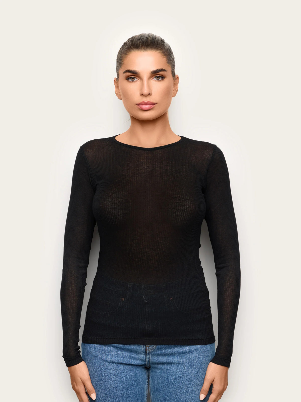 Light Cashmere Rib - Long-sleeve T-shirt