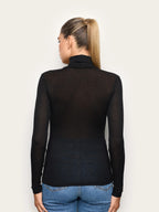 Light Cashmere Rib - Long-sleeve high neck T-shi