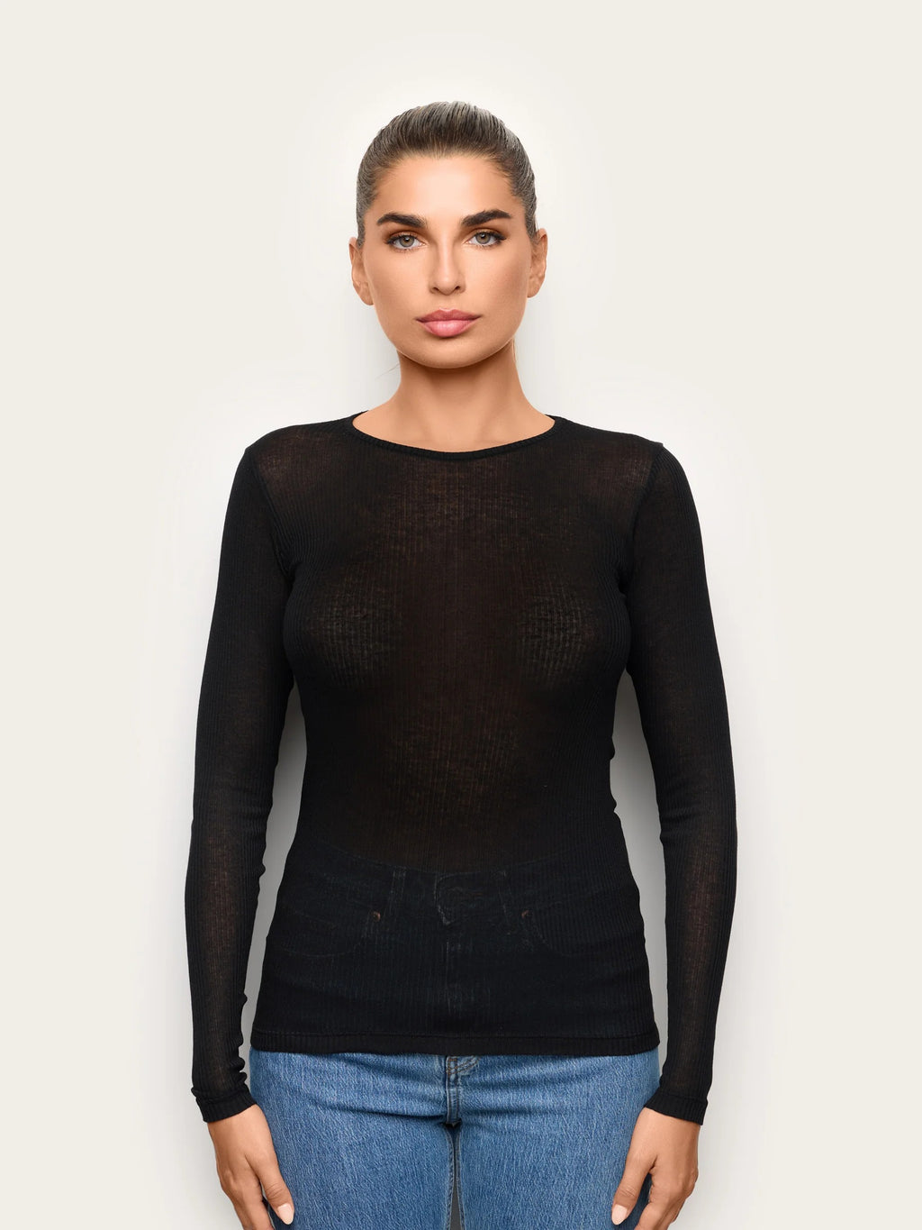 Light Cashmere Rib - Long-sleeve T-shirt